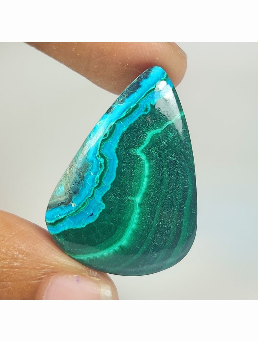 22.00 Ct Natural Azurmalachite Pear Cab